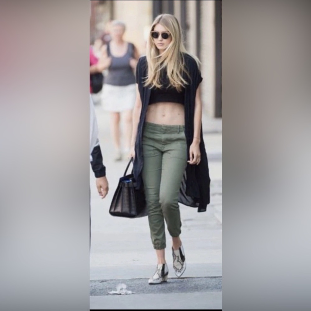 NILI LOTAN Women's Cropped  Military Pants "Camo" Army Green Size 2
